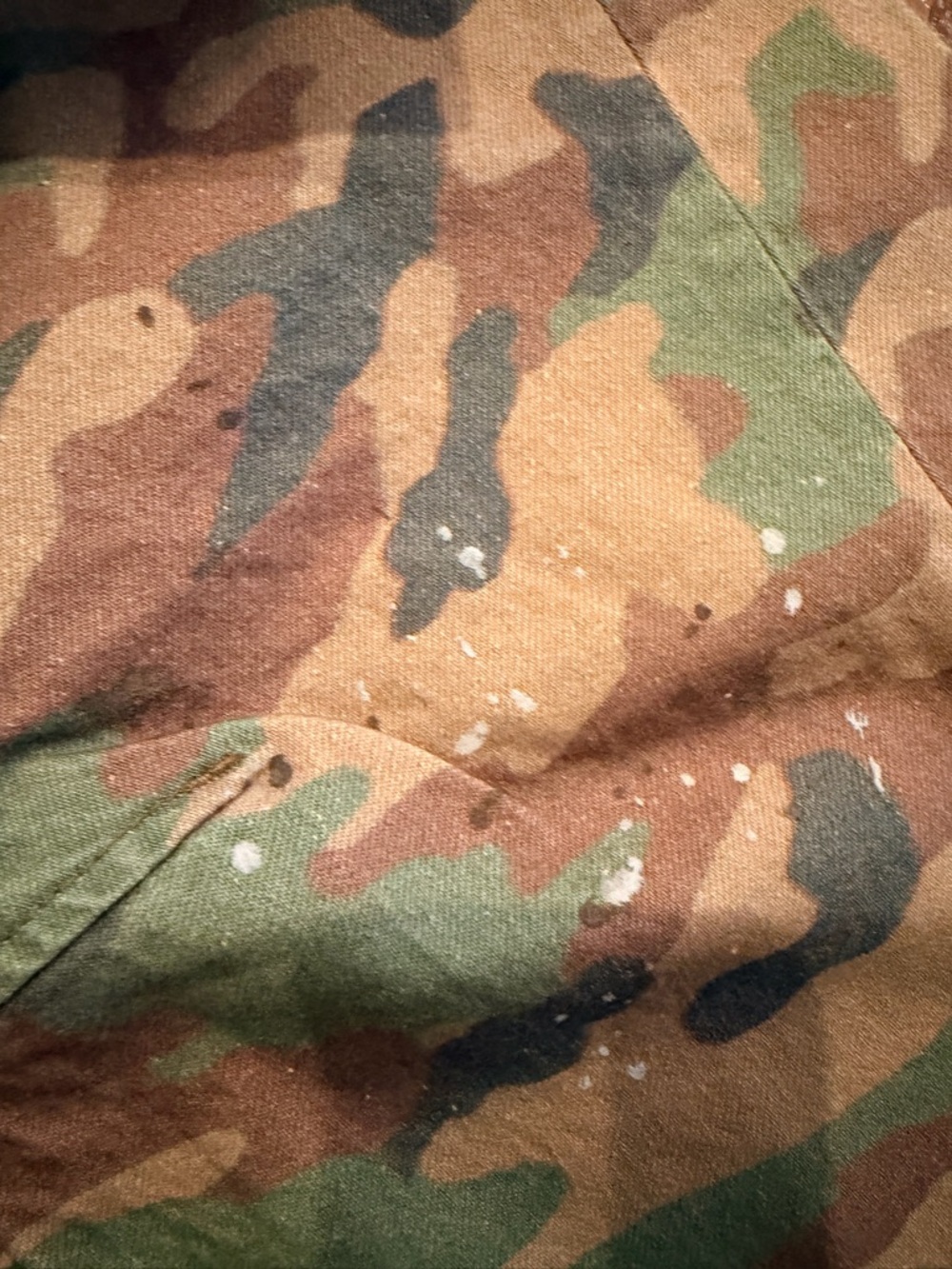 We The Free Camo moxie Wide Leg Jeans with Burgundy Drawstring - Picture 3 of 5